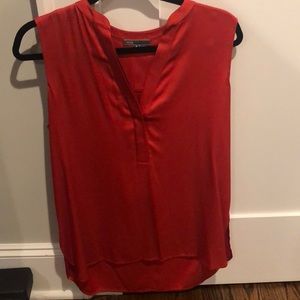 Vince red silk blouse